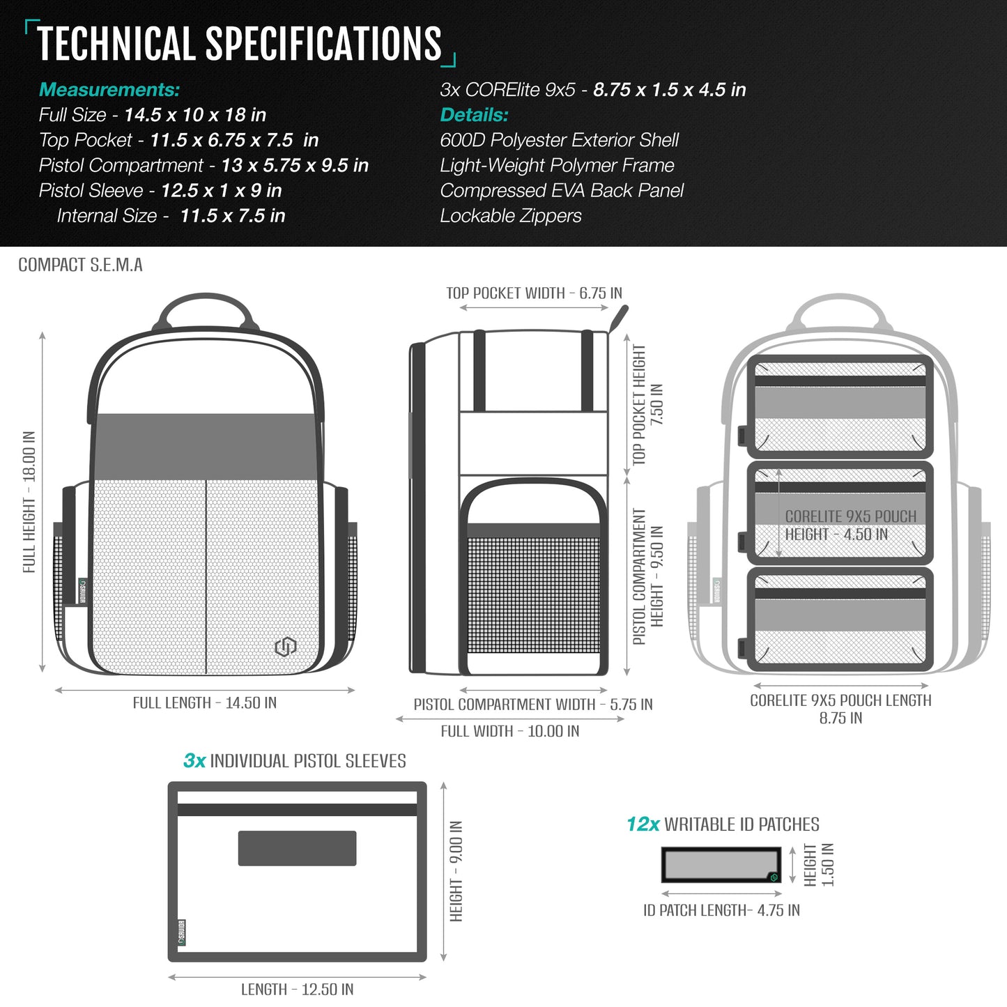 Savior® S.E.M.A shooting backpack